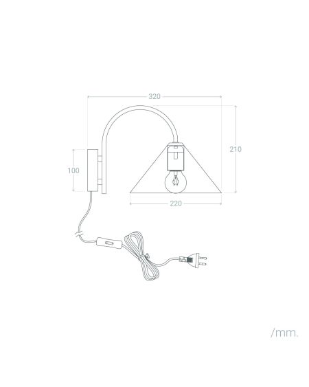 Lampe murale Métal Twiga