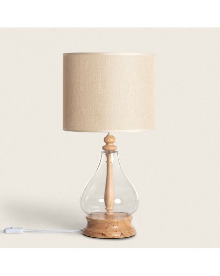 Lampe à Poser Bois et Verre Kofin