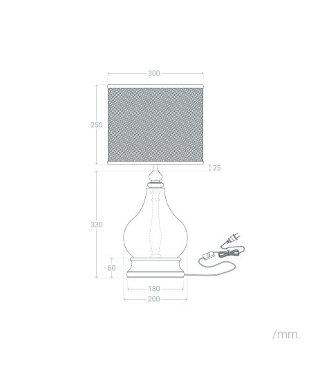 Lampe à Poser Bois et Verre Kofin