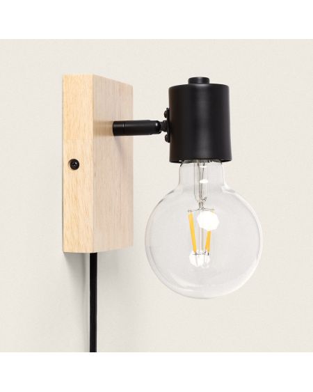 Lampe Murale Métal et Bois Moroni