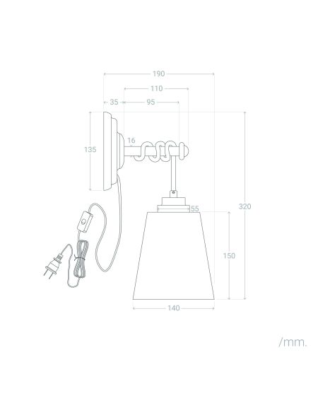 Lampe Murale Métal Majestic