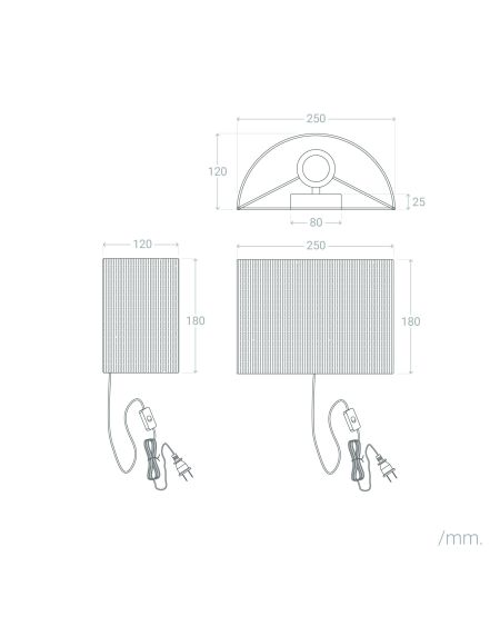 Lampe Murale Métal et Raphia Yubo