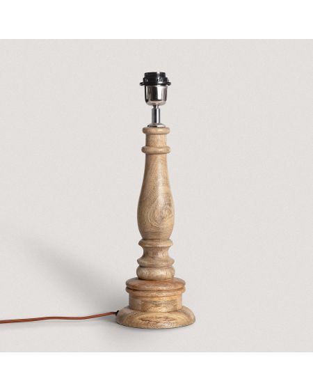 Pied de Lampe à Poser en bois Dinka ILUZZIA