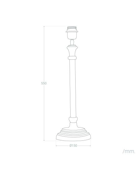 Pied de Lampe à Poser Métal Nisha ILUZZIA