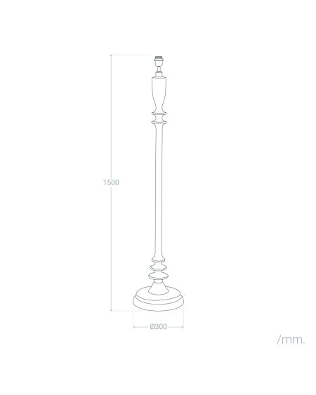 Pied de Lampadaire Bois Meena ILUZZIA
