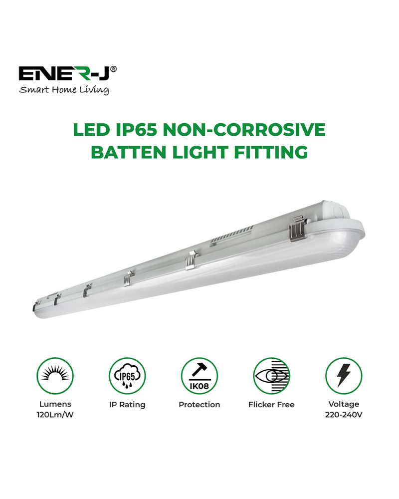 Raccord étanche non corrosif, 1,2 m, 40 W, 120 lumens par watt, 6 000 K Raccord étanche non corrosif, 1,2 m, 40 W, 120 lumens par watt, 6 000 K