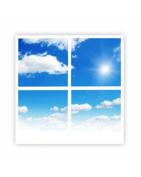 Panneau LED SKY Cloud version 2D, 60x60cms, 40W (jeu de 4 pièces)