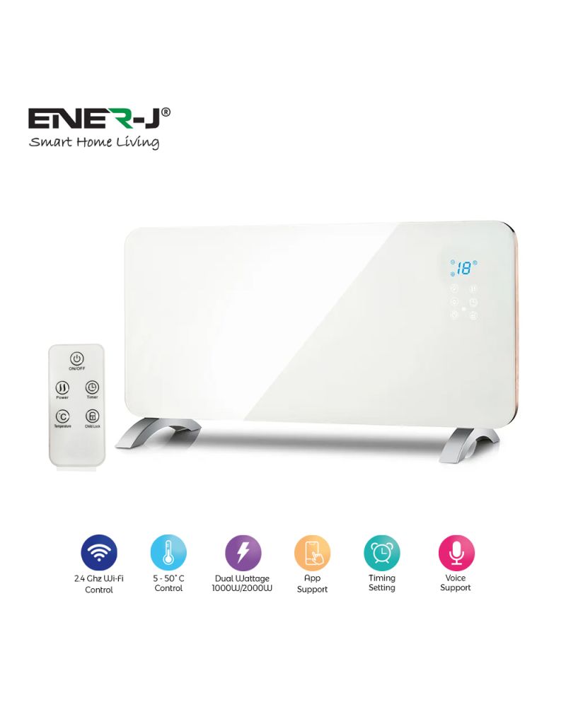 Panneau chauffant intelligent Wi-Fi, verre trempé 2000W Panneau chauffant intelligent Wi-Fi, verre trempé 2000W