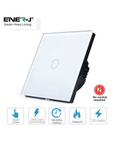Smart WiFi Touch Switch 1 Gang (aucun neutre requis)