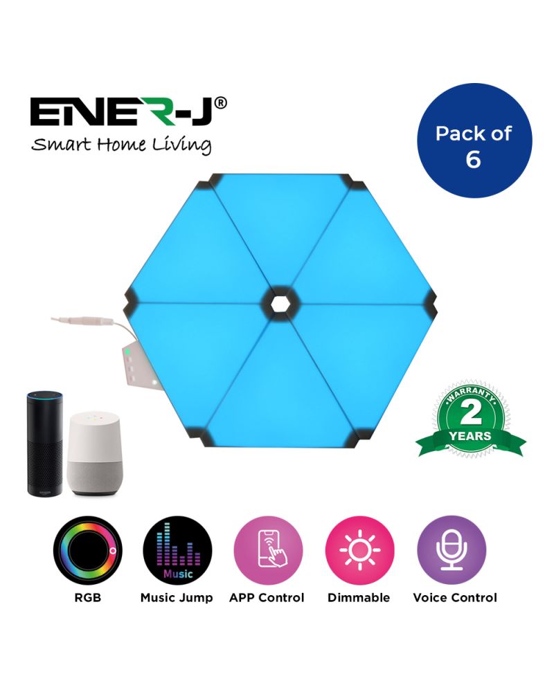 Ensemble de lumières triangulaires intelligentes avec 6 lumières triangulaires Ensemble de lumières triangulaires intelligentes avec 6 lumières triangulaires