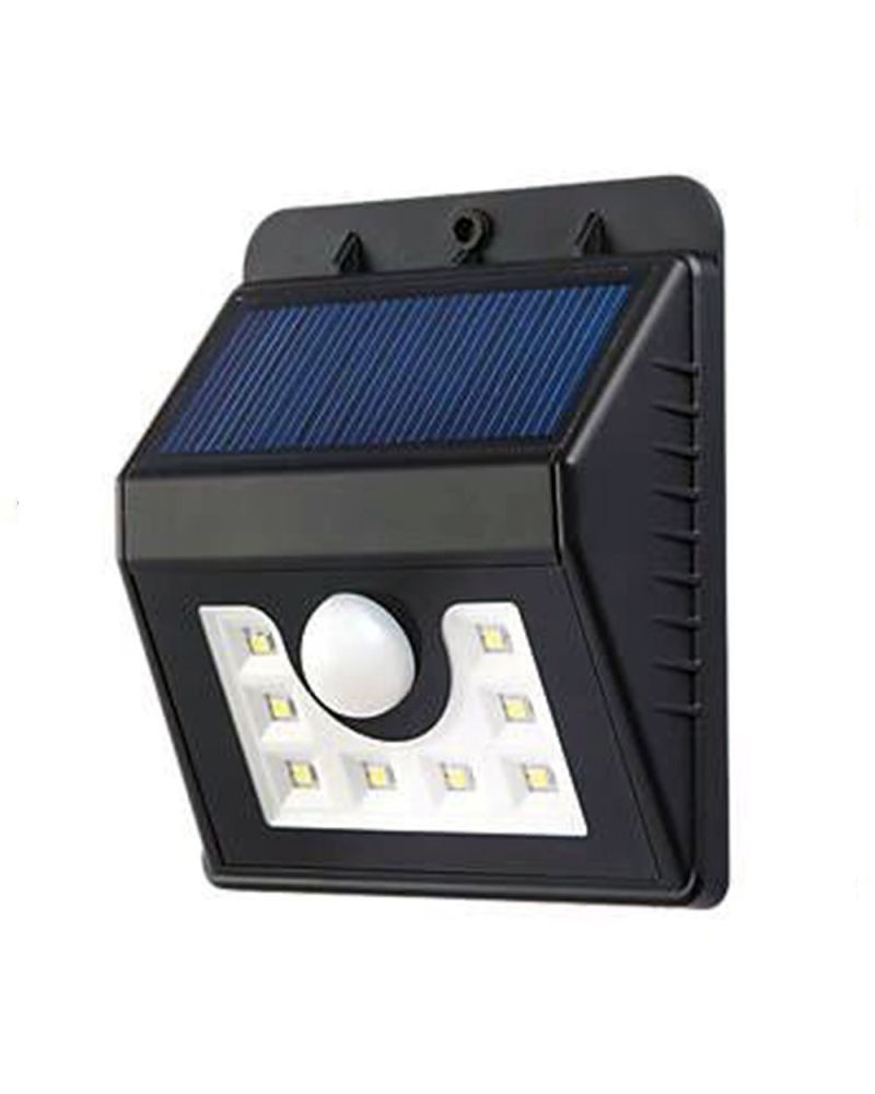 APPLIQUE SOLAIRE AVEC PIR, 20 PCS 2835 LED, 1,6W 200 LUMENS, BOÎTIER NOIR, IP65, 6500K APPLIQUE SOLAIRE AVEC PIR, 20 PCS 2835 LED, 1,6W 200 LUMENS, BOÎTIER NOIR, IP65, 6500K