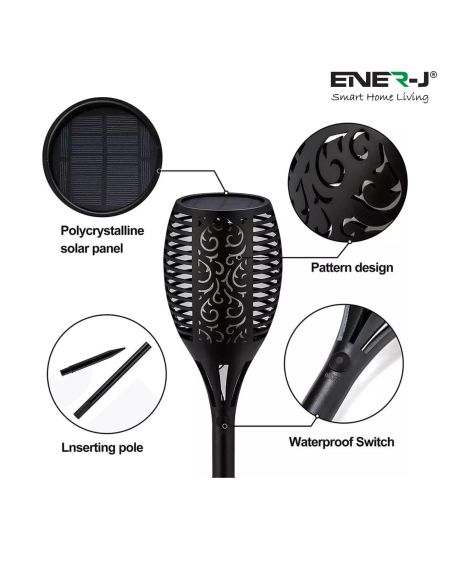 Lampe solaire RVB de jardin avec piquet réglable, 4 LED RVB, IP65