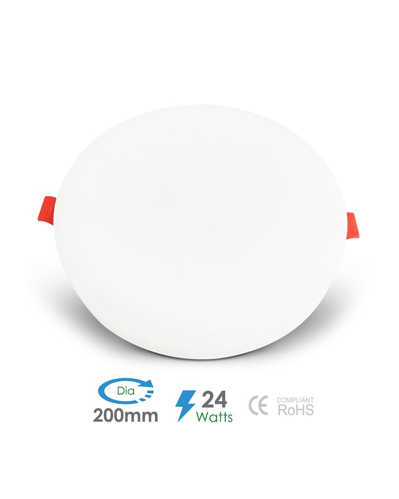 Panneau Super LED à encastrer sans cadre 24 W, 200 mm, rond, 6 000 K Panneau Super LED à encastrer sans cadre 24 W, 200 mm, rond, 6 000 K