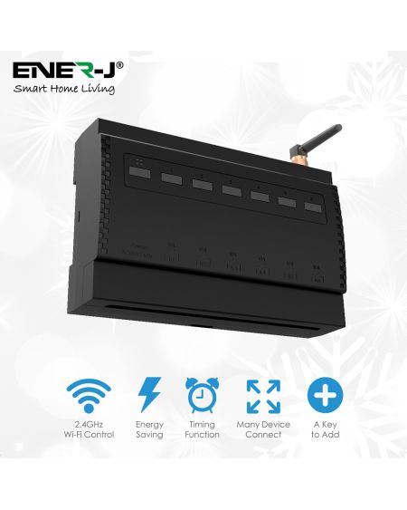 Charge maximale 16A*2 + 10A*4, 6 circuits, marche/arrêt, RÉCEPTEURS RF et Wi-Fi pour commutateurs